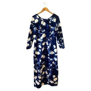 Vintage 60s, 70s CLARALURA Original California Blue White Maxi Dress Medium